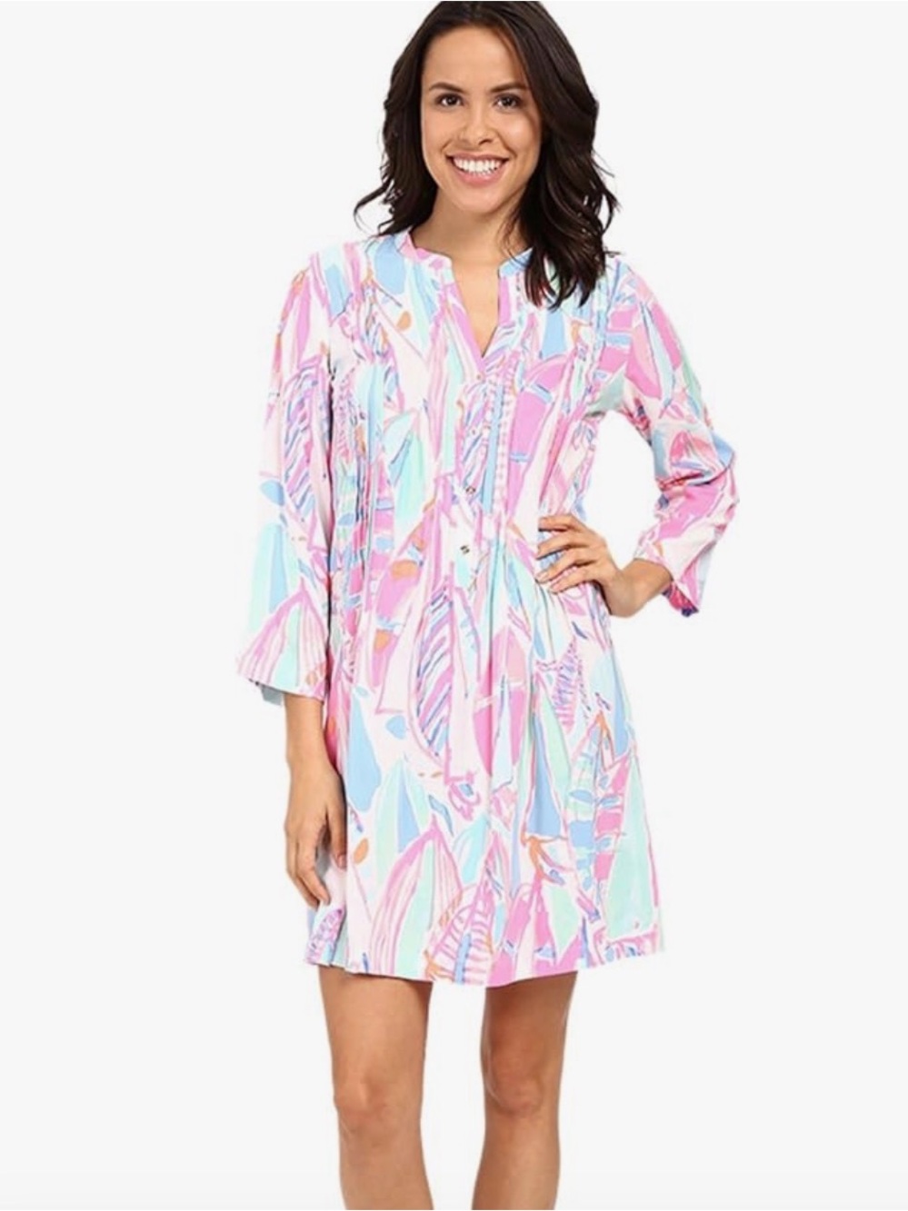 Lilly Pulitzer Sarasota Tunic Dress XS “Out to Sea” Costal Abstract Lightweight